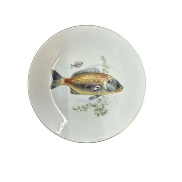 Set Of 6 Vintage Neiman Marcus Germany 9.5" Fish Plates. - Picture 3 of 8